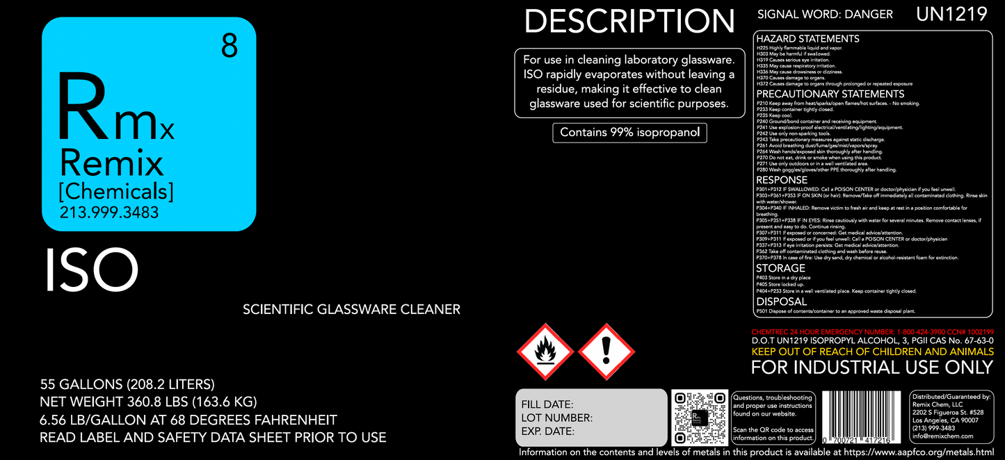 ISO (Scientific Glassware Cleaner)