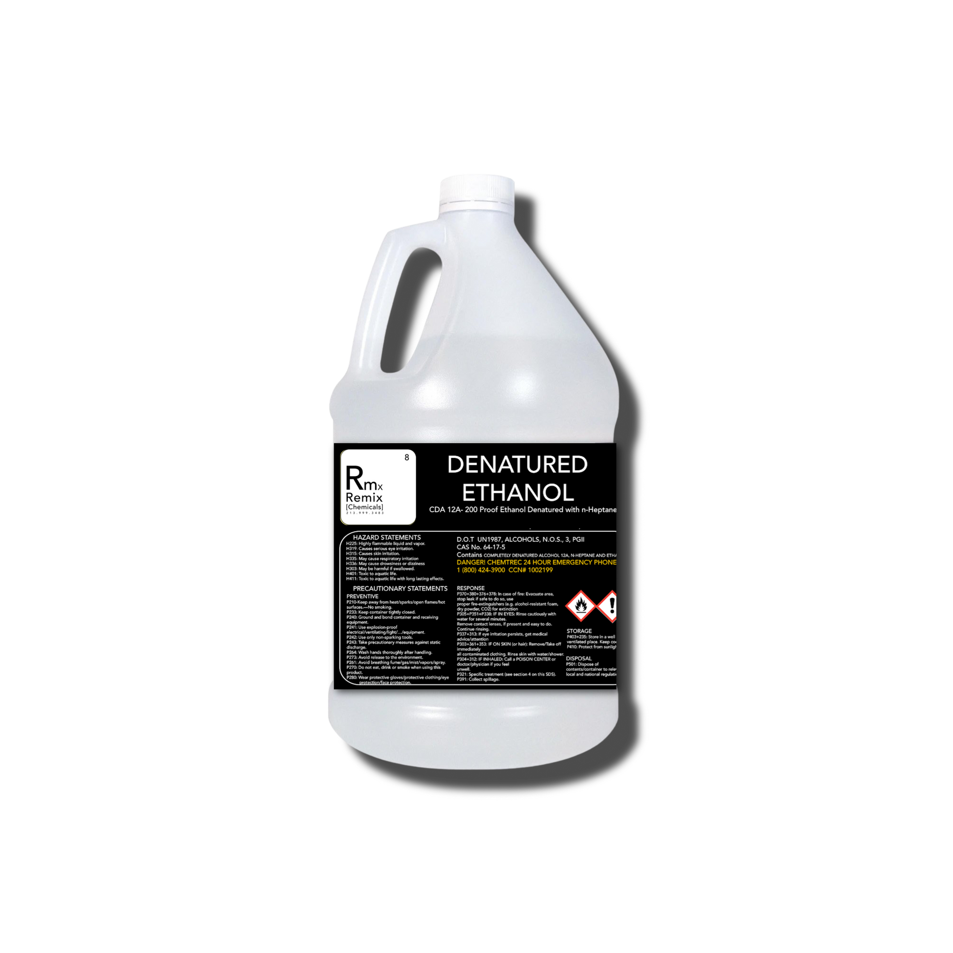 CDA12A / 710 DENATURED ETHANOL 200 PROOF HEPTANE - 1 GALLON