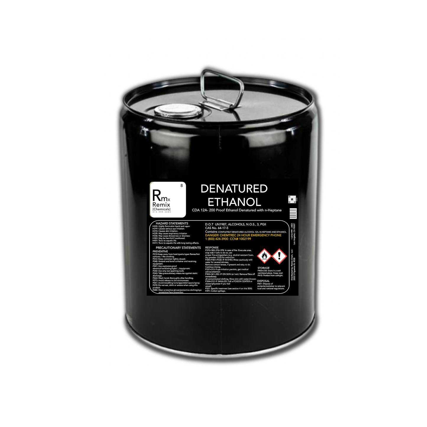 CDA12A / 710 DENATURED ETHANOL 200 PROOF HEPTANE - 5 GALLON