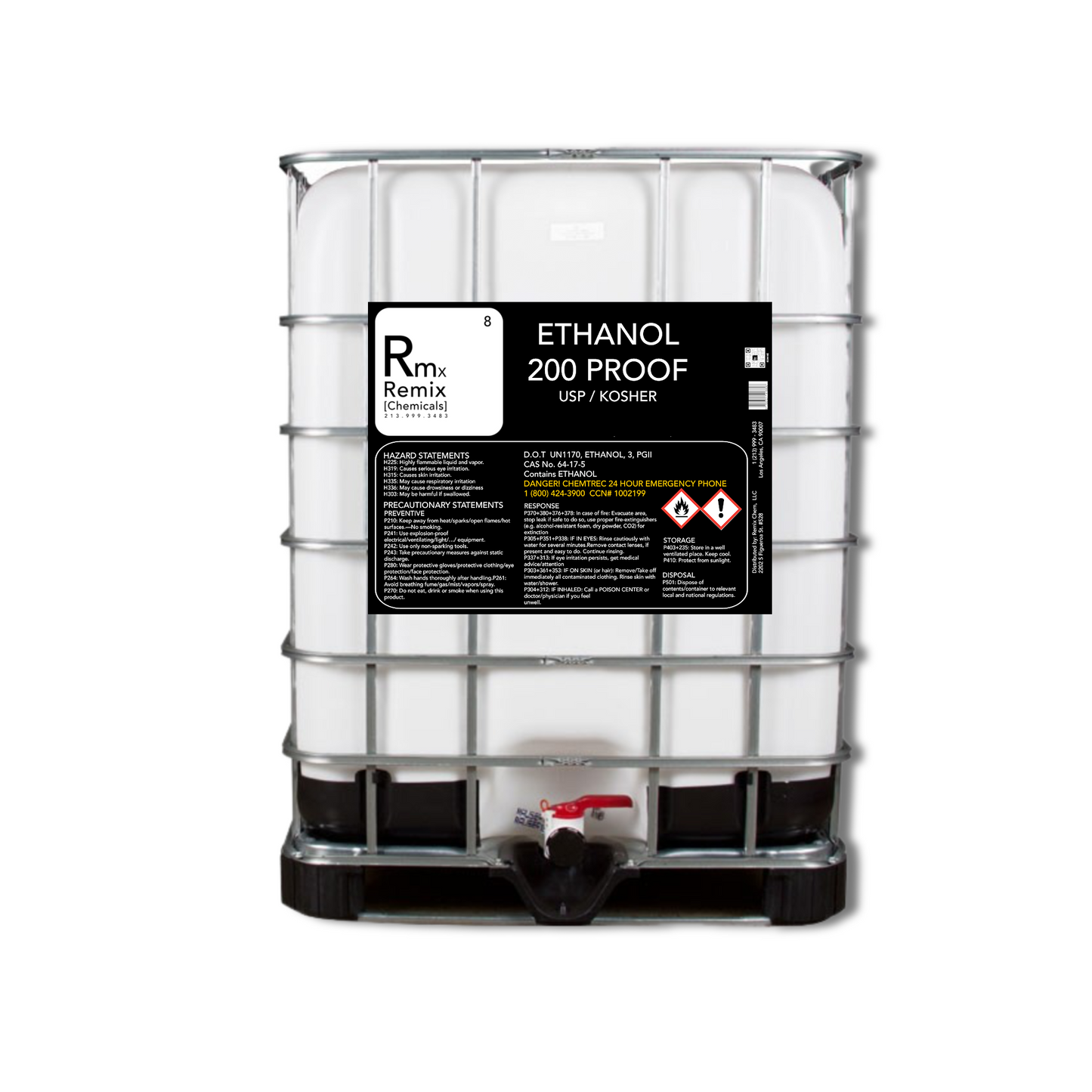 ETHANOL 200 PROOF - 275 GALLON