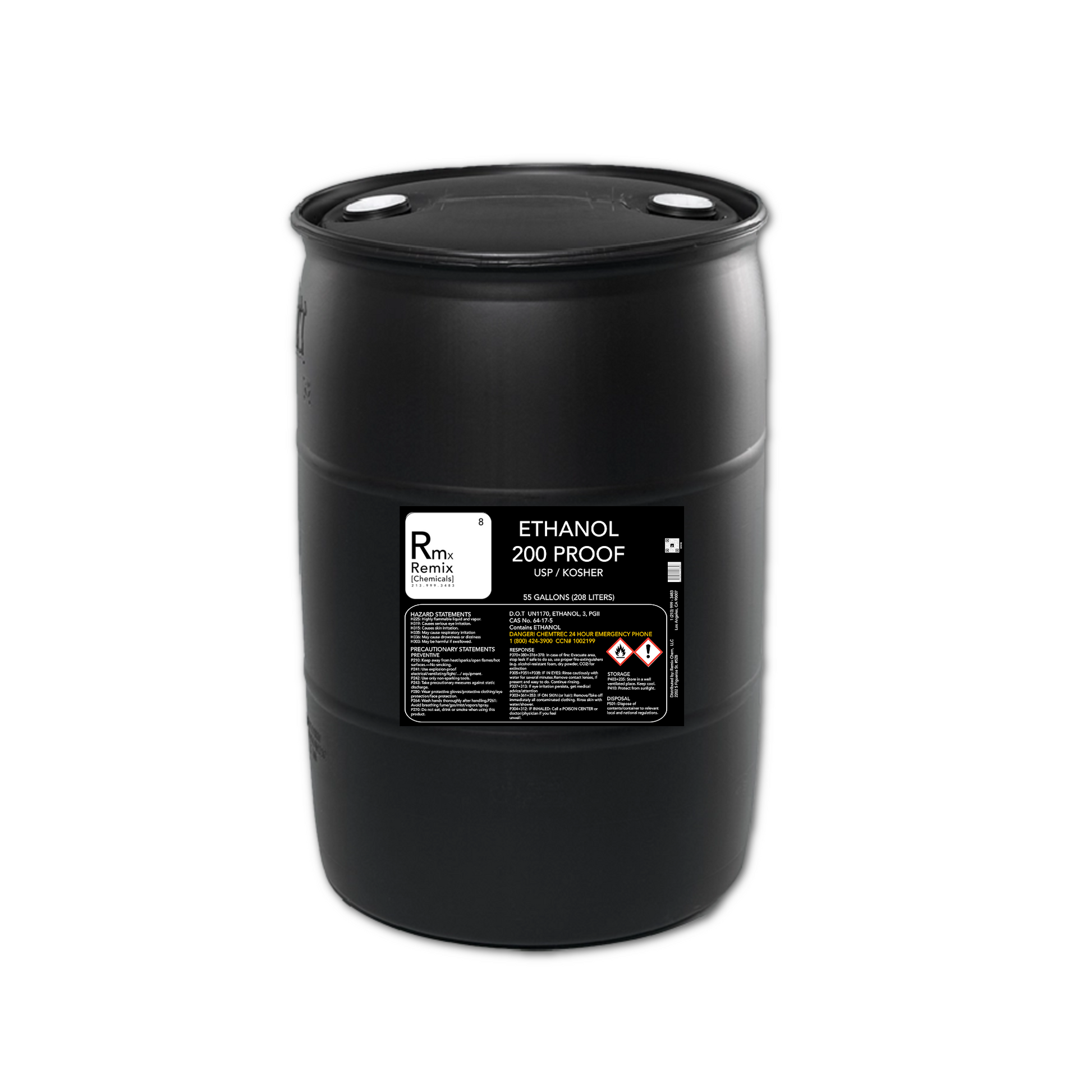 ETHANOL 200 PROOF - 55 GALLON