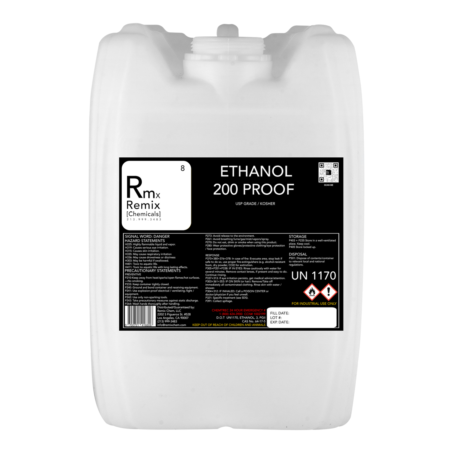 ETHANOL 200 PROOF - 5 GALLON